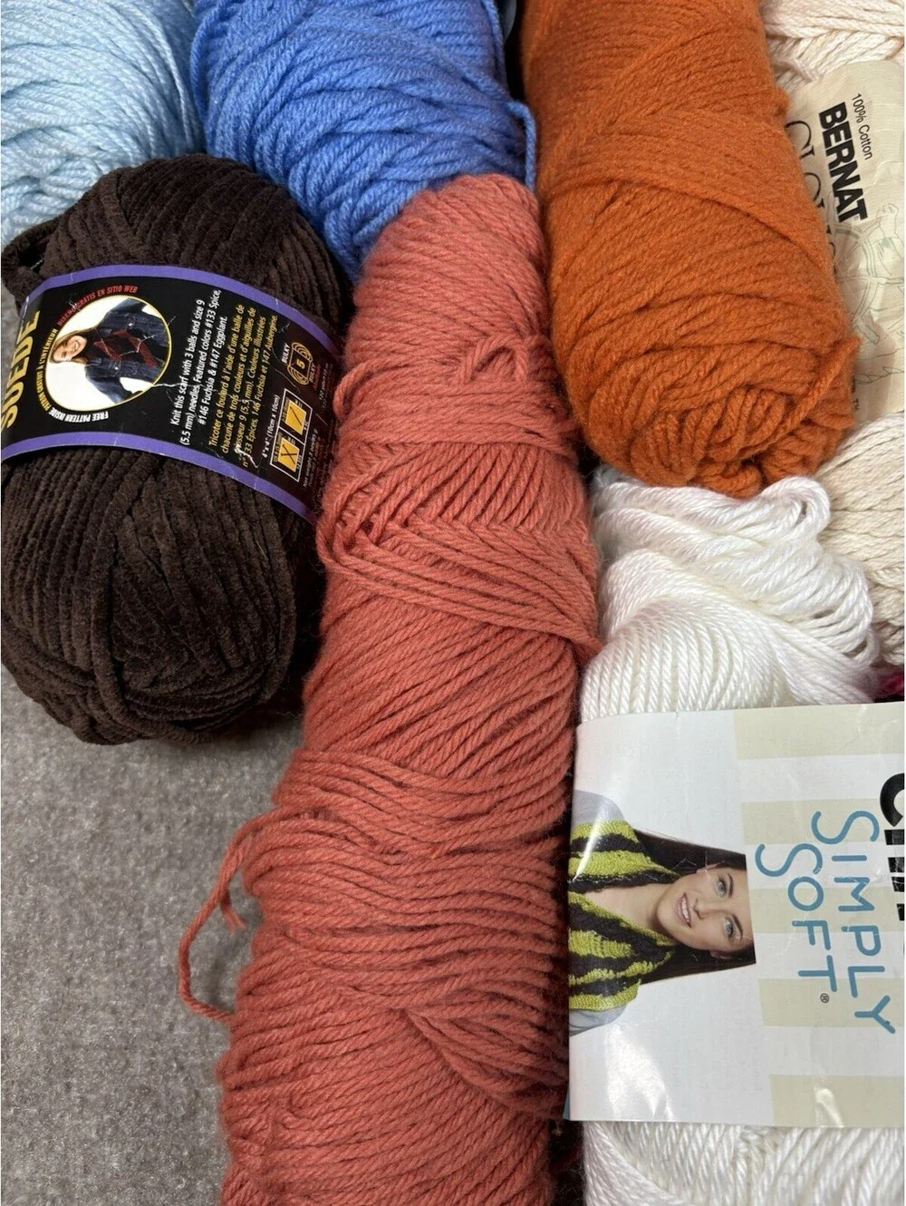 Mixed Yarn Lot 5lbs Assorted Colors Textures Knitting Crochet Destash Bundle